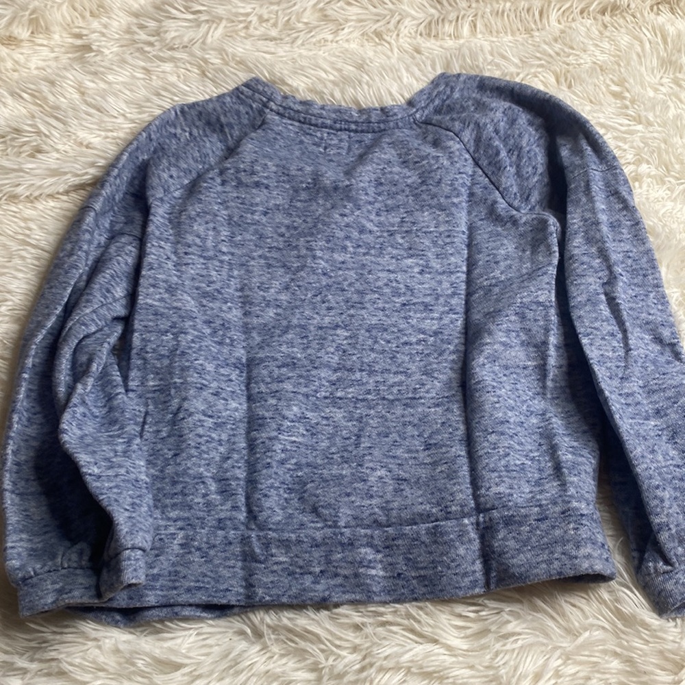 Gap Kid’s Blue Long Sleeve Heart Studded Sweatshirt Girl’s Size Medium - Picture 7 of 10